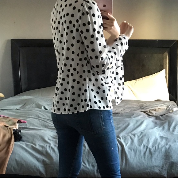 Allen Schwartz Polka Dots Top - Picture 4 of 6